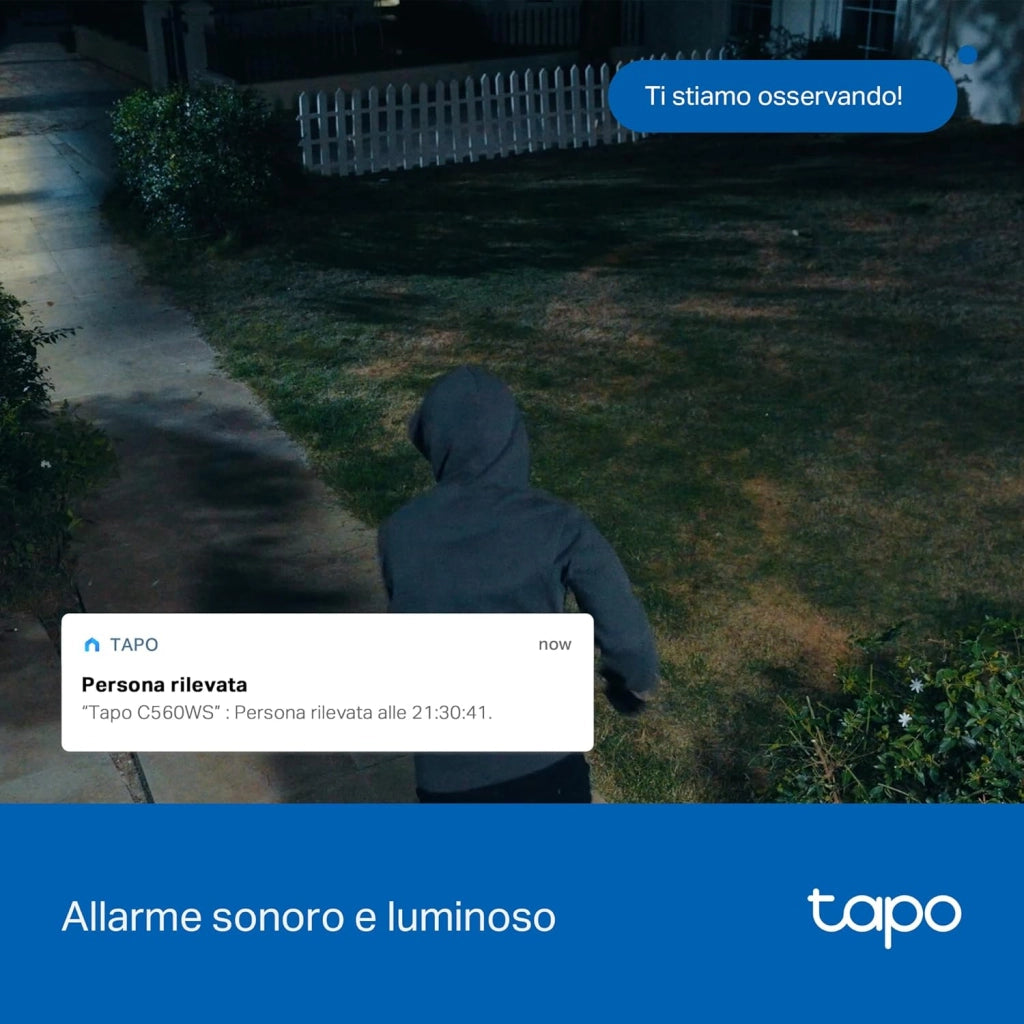 C560WS 4K 8MP Telecamera Wi-Fi Esterno Pan/Tilt, Smart AI, 360° Visuale, Visione Notturna a Colori Starlight, IP66, Allarme Sonoro e Luminoso, Wi-Fi 6 e Ethernet, Supporta MicroSD fino a 512 GB