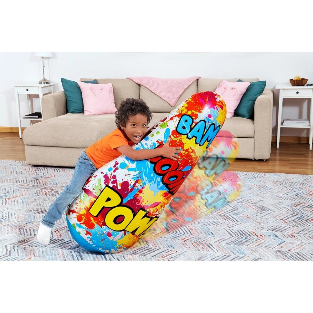 Trade Shop - Pungiball Sempreimpiedi Sacco Boxe Comic Blast Design Fumetti 48x46x119cm Bambini 52630 -