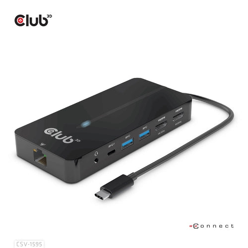 Club3d csv-1595 replicatore di porte e docking station per laptop usb 3.2 gen 1 (3.1 gen 1) type-c nero