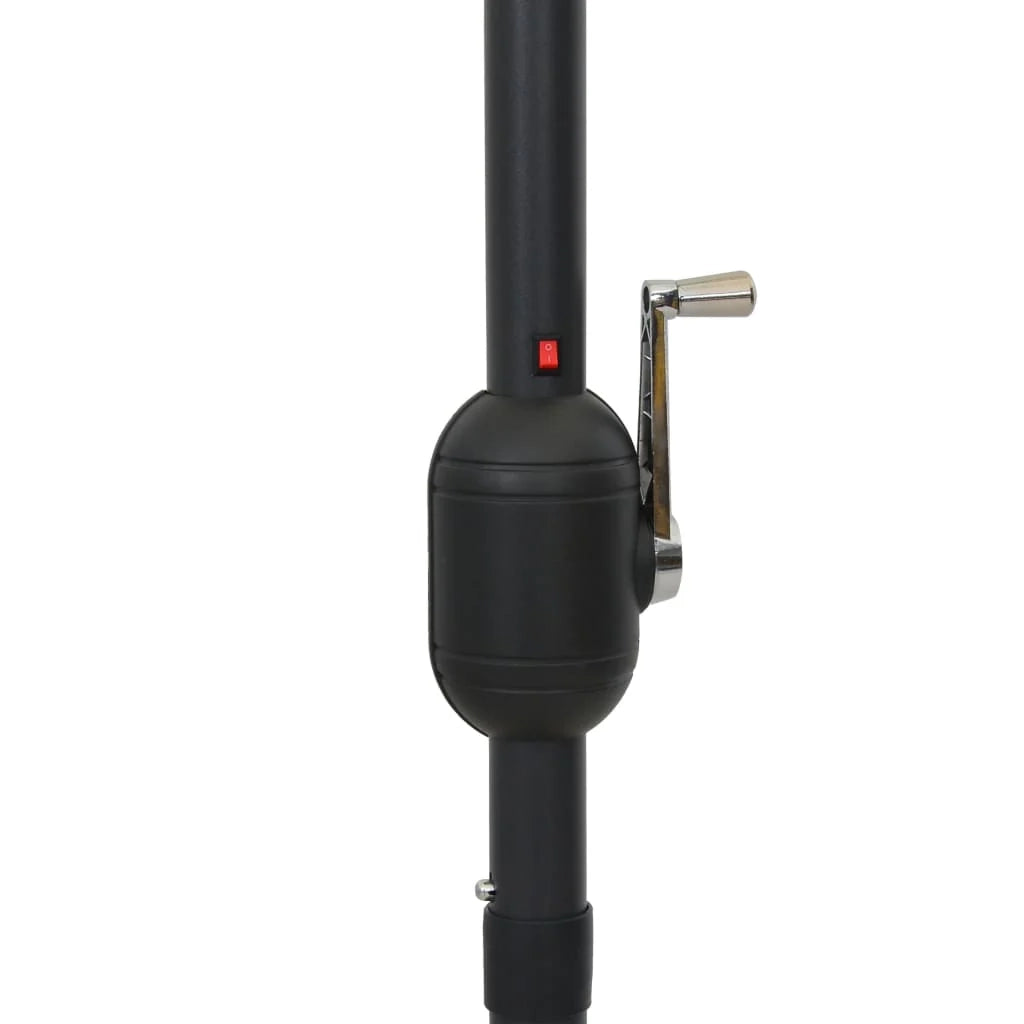 Ombrellone con LED e palo in alluminio 300 cm tortora 02_0008087