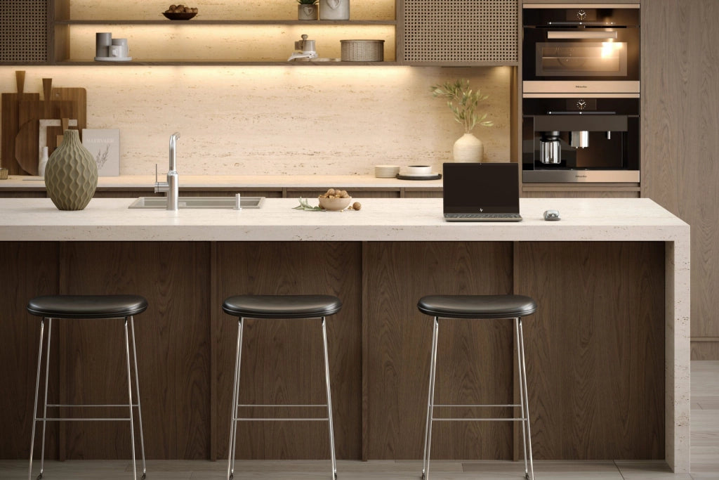 Lavello In Granito Logan 150 Beige Tappo rame spazzolato
