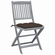 Sedie da Giardino Pieghevoli 6pz con Cuscini in Massello Acacia 3065457