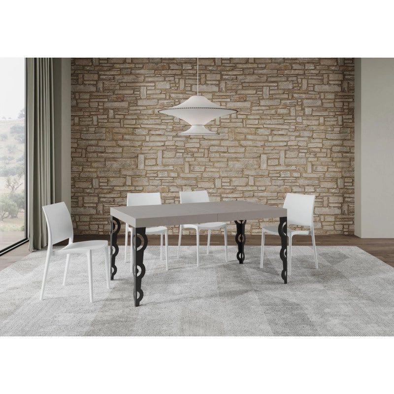 Tavolo allungabile 160/244x80 cm Karamay telaio Antracite - Cashmere