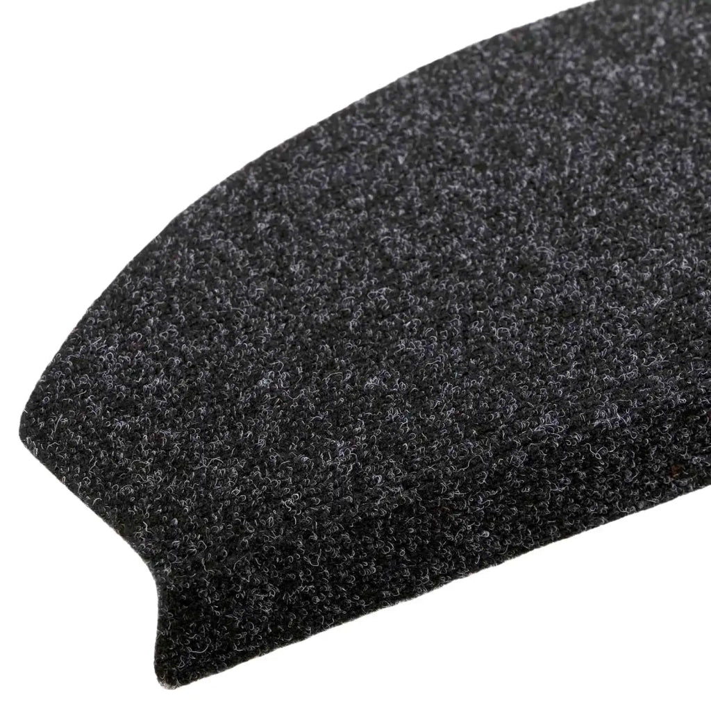 Tappetini per scale autoadesivi 15 pcs Nero 80 x 24,5 x 3,5 cm