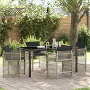 Set da Pranzo per Giardino 5 pcs Grigio chiaro polyrattan 3380791