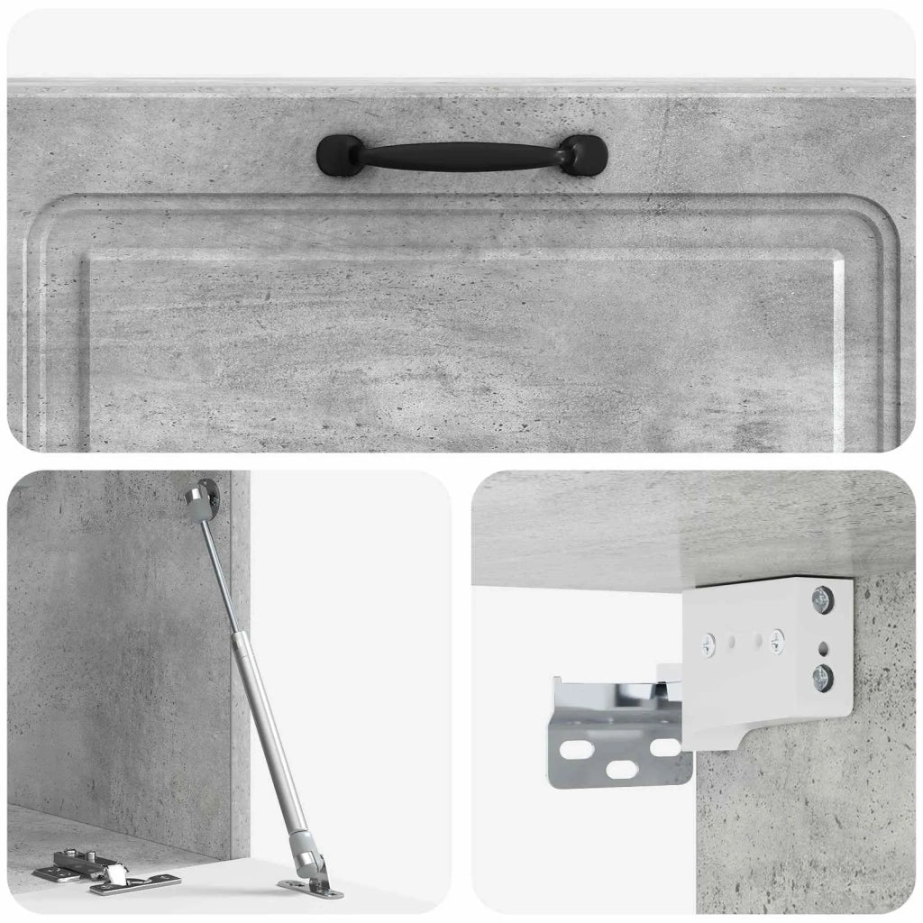 Mobile Porta TV da Muro Grigio Cemento 98 x 31 x 30 cm 899408