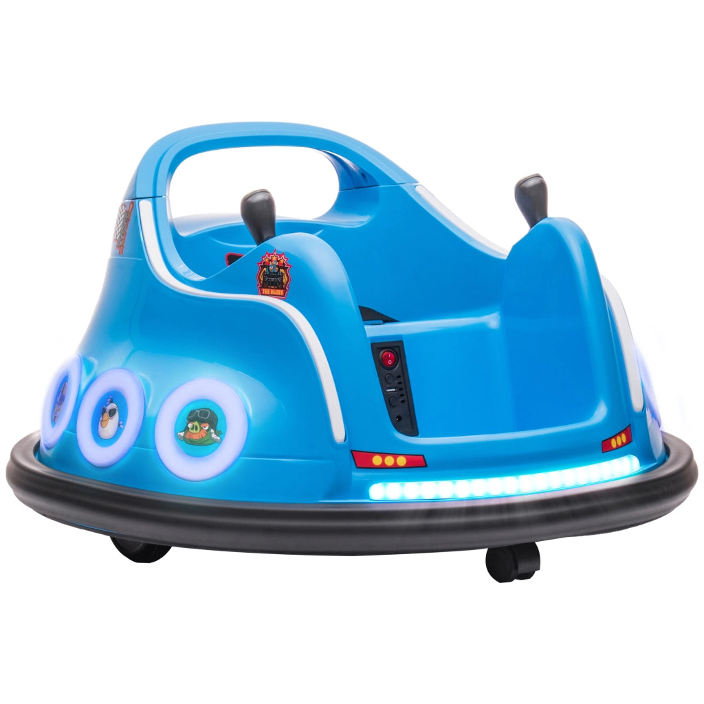 Auto Tamponneuse Elettrica Bambini 12V Angry Bird ¨C zephmum ¨C Blu 73x73x44 cm