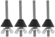 Set di riparazione per toilette 4 pezzi - attacco a cardano - acciaio inossidabile - gomma - M6x70mm - resistente alla corrosione - occhio del water