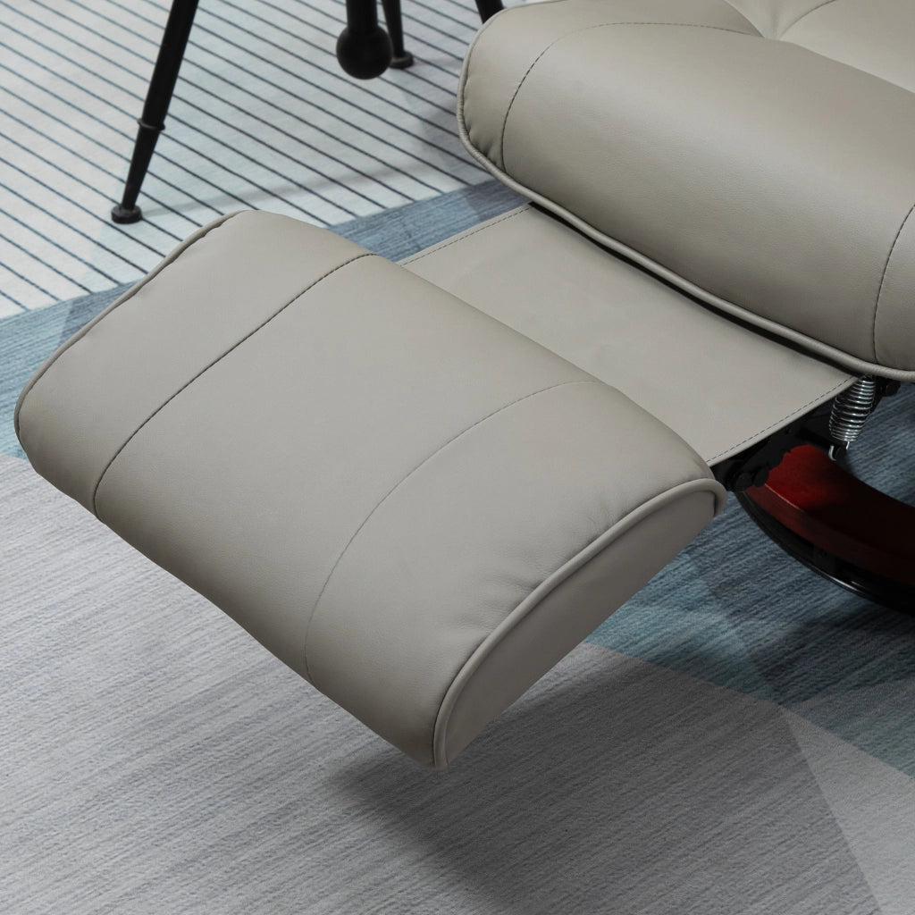 POLTRONA RELAX Reclinabile 145° 78x87x100 cm Grigio in similpelle e schiuma