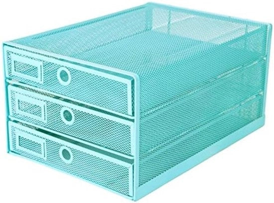 Organizzatore per ufficio con 3 cassetti - Sistema di archiviazione metallico per documenti