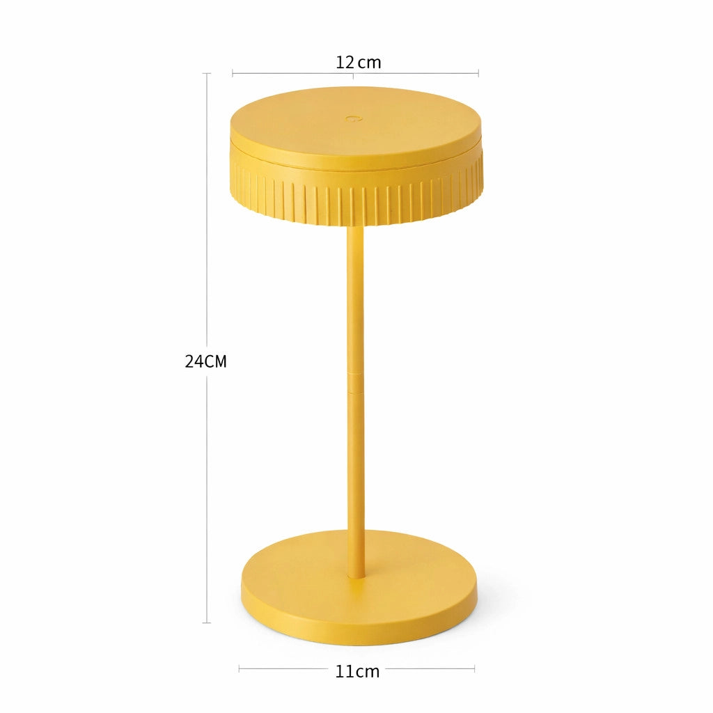 LAMPADA TAVOLO LED RICARICABILE TOUCH USB 2000MAH DESIGN MODERNO GIALLO LPT146