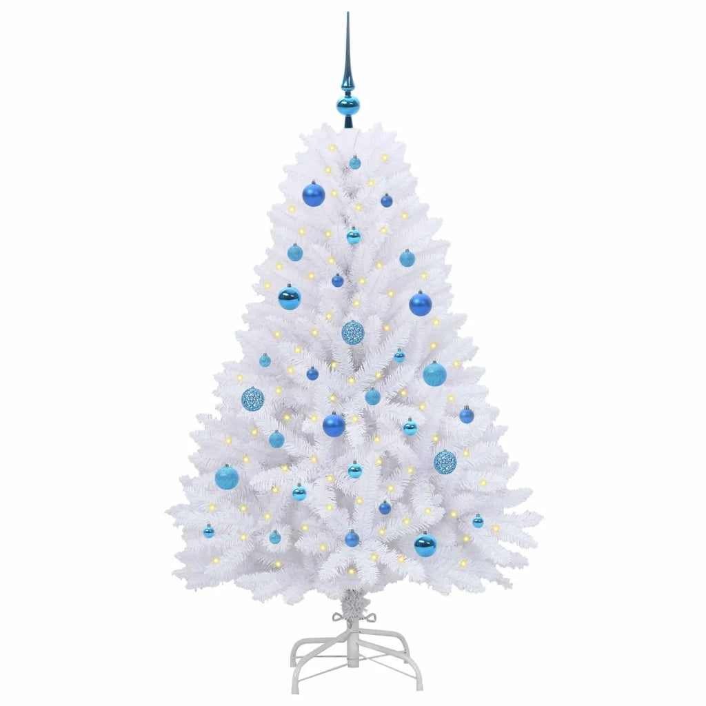 Albero di Natale Artificiale con Rami Pieghevoli Bianco 150 cm 3426592