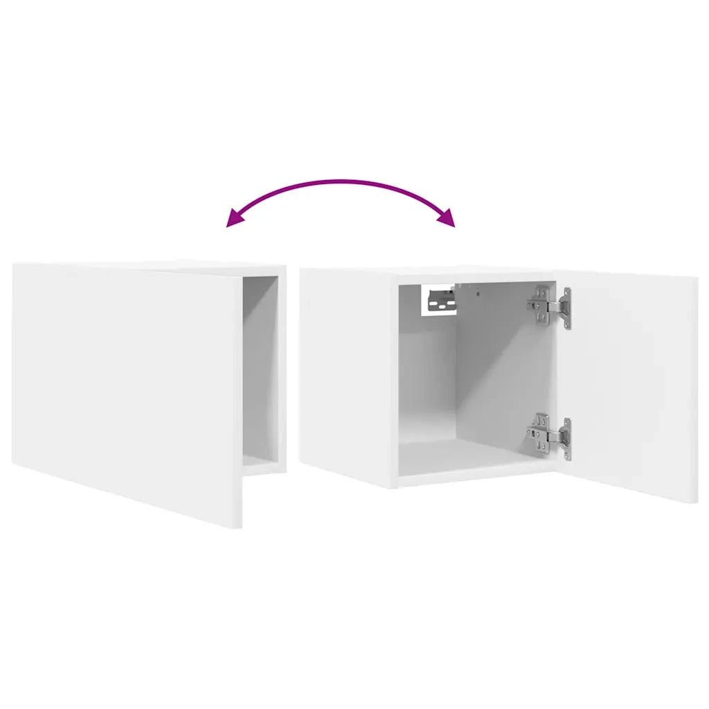 Mobile Porta TV a Parete-Mobile per TV-Credenza TV Bianco 30,5x30x30 cm