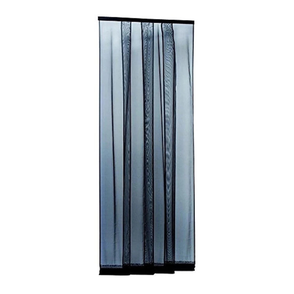 Zanzariera per porta 4 teli in fibra di vetro Nera 100x220 cm Stop Inset