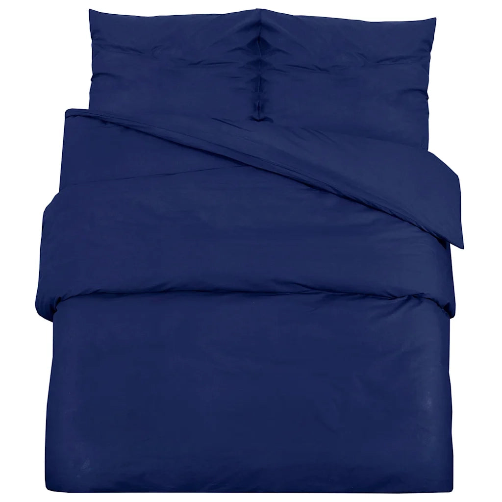 Set Copripiumino Blu Marino 140x200 cm in Microfibra Leggera CFW9615568