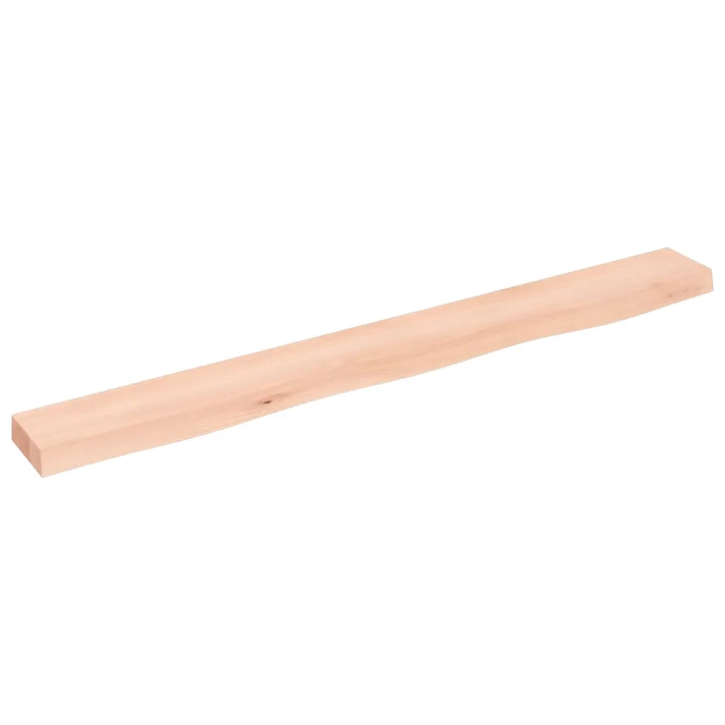 Ripiano a Parete 100x10x4 cm Legno Massello Rovere Non Trattato 363555