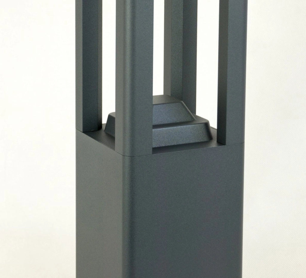 Lampione da giardino 50 cm GX53 grigio scuro IP54 SU-MA