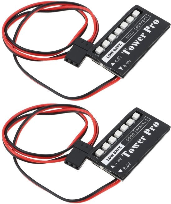Indicatore di Tensione Batteria in Tempo Reale - 4,8/6V Batteria - Lampade a LED - Monitoraggio Status in Tempo Reale - Prevenzione della Perdita di Controllo - Monitor di Tensione Batteria