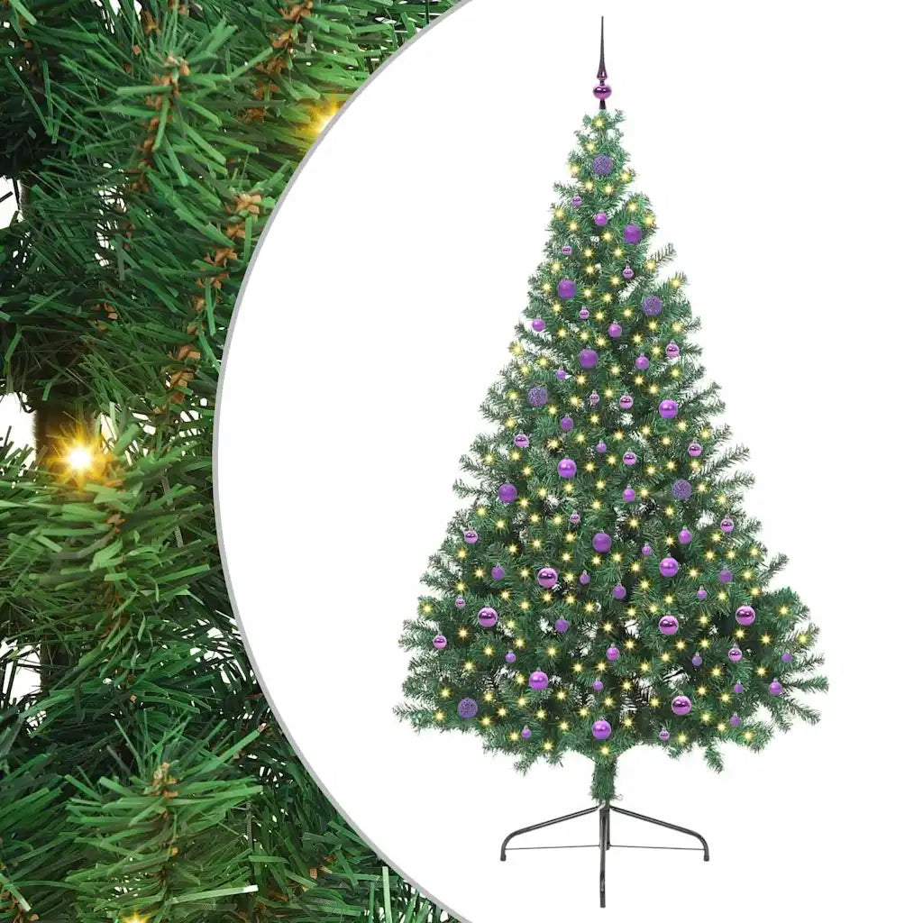 Albero di Natale | Decorazioni natalizie artificiale con luci integrate Verde 240 cm