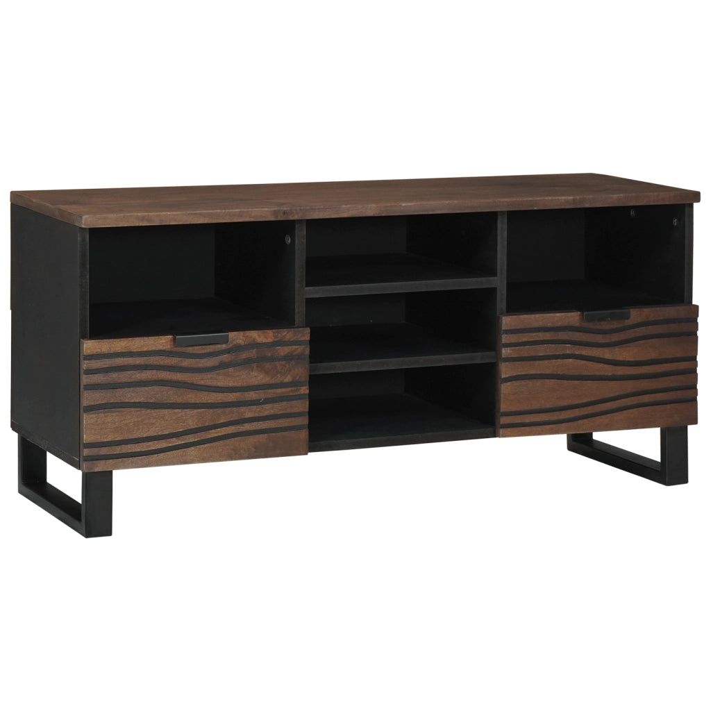 Mobile TV 100x33.5x46 cm Legno massello di mango e legno ingegnerizzato