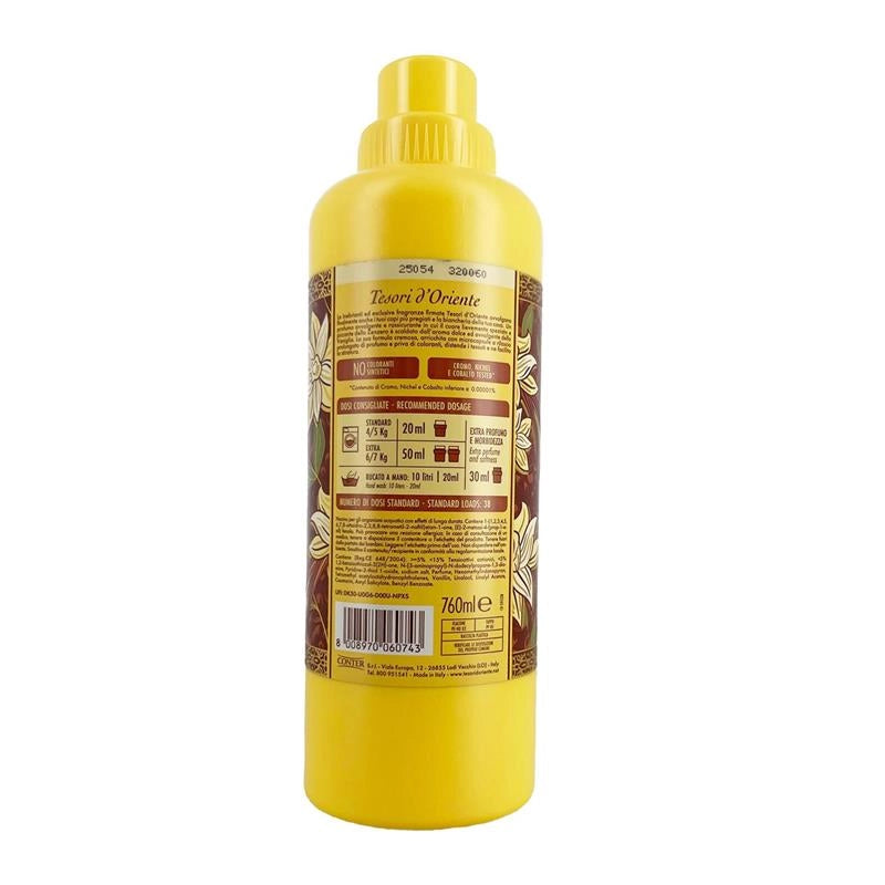 TESORI D'ORIENTE AMMORBIDENTE AROMATICO FRAGRANZA VANIGLIA E ZENZERO 38 LAVAGGI LUNGA DURATA 760 ML