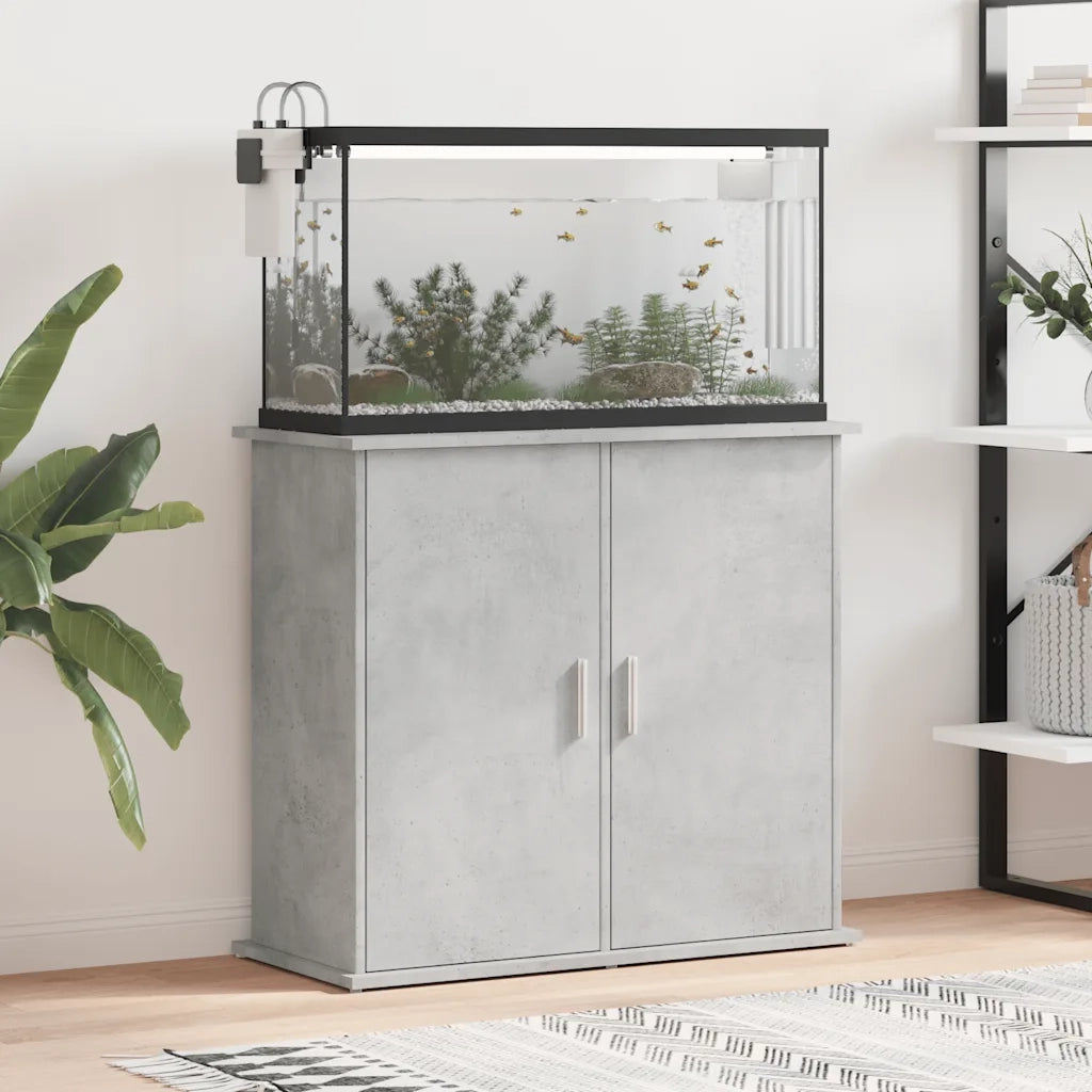 Supporto per acquario in cemento grigio 81x36x73 cm in legno ingegnerizzato 833627