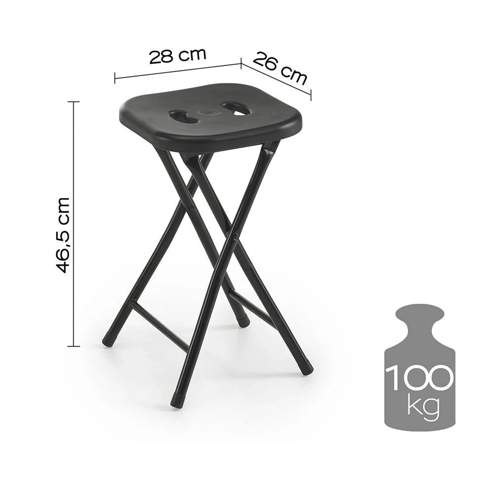 Sgabello da bagno GEDY in acciaio inox richiudibile colore Nero