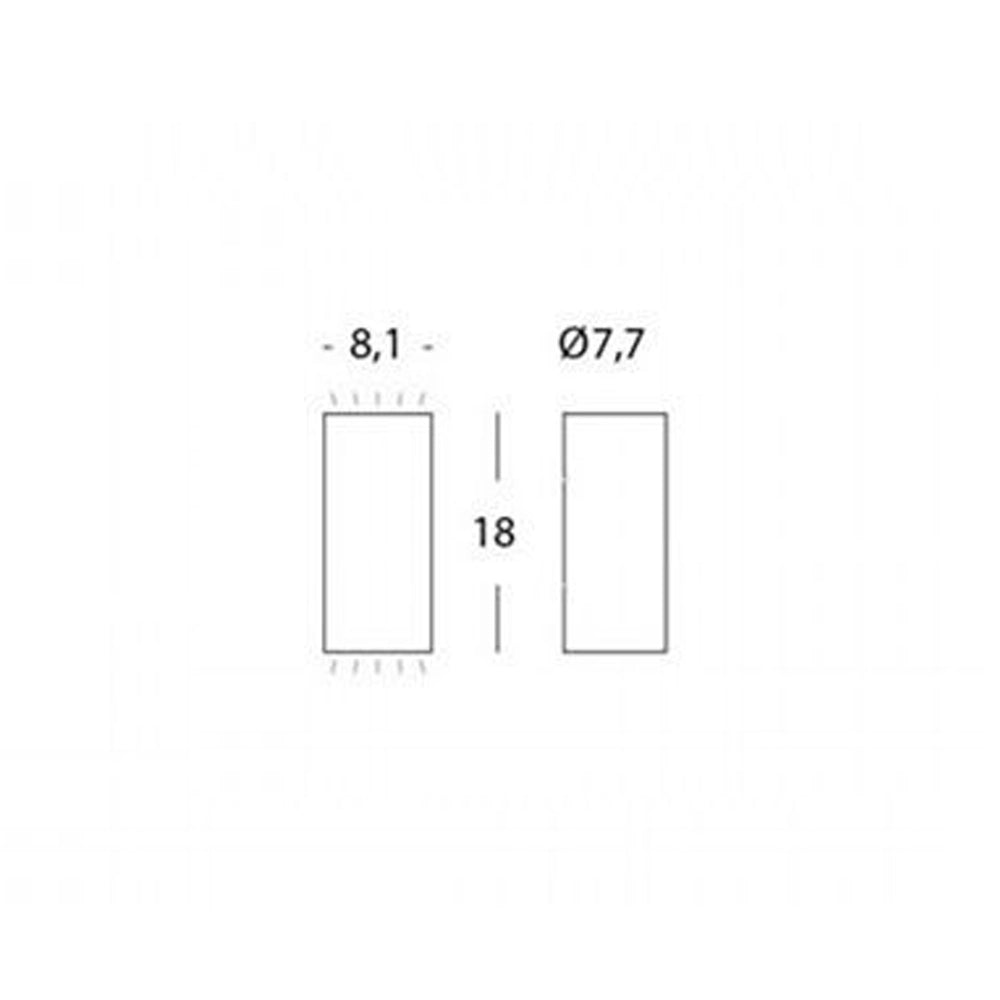 Applique Da Esterno Moderna Sirio Alluminio E Vetro Bianco Led 6+6W 4000K