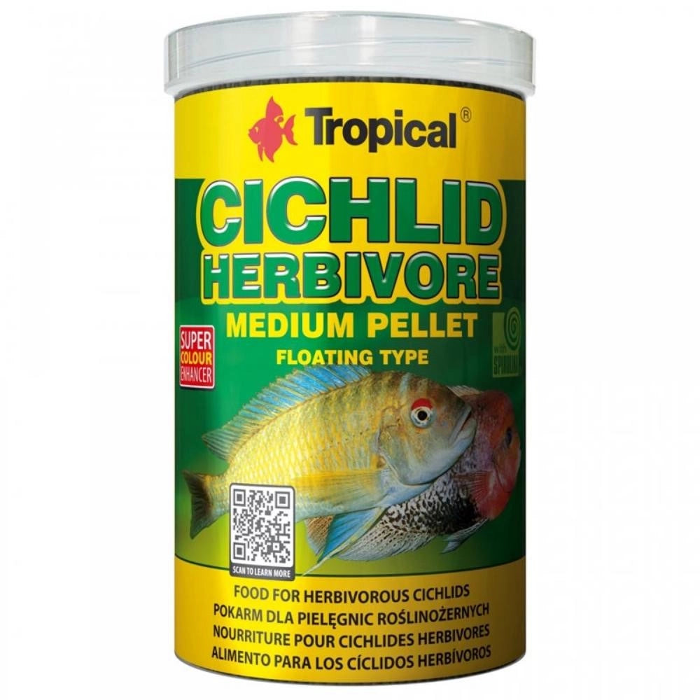 Tropical Cichlid Herbivore Medium Pellet Formato: 500 ml