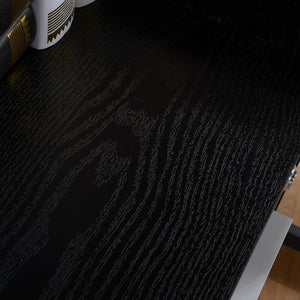 Cassettiera Portadocumenti 39,2x40x65,4 cm Cassetti con Chiavi di Sicurezza e 5 Ruote in MDF Nero