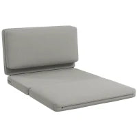 Pouf Relax 2-in-1 Pieghevole, Convetibile in Letto, Materasso per Ospiti, Larghezza 120 cm, Grigio Chiaro