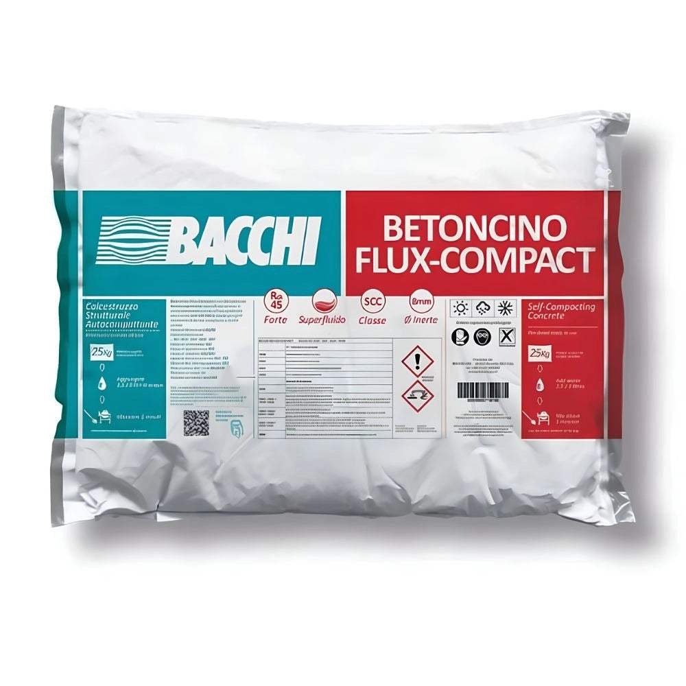 Bacchi betoncino flux-compact betoncino colabile e autocompattante 25 kg