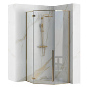 Cabina Doccia Diamond Gold 90x90 con piatto doccia Diamond