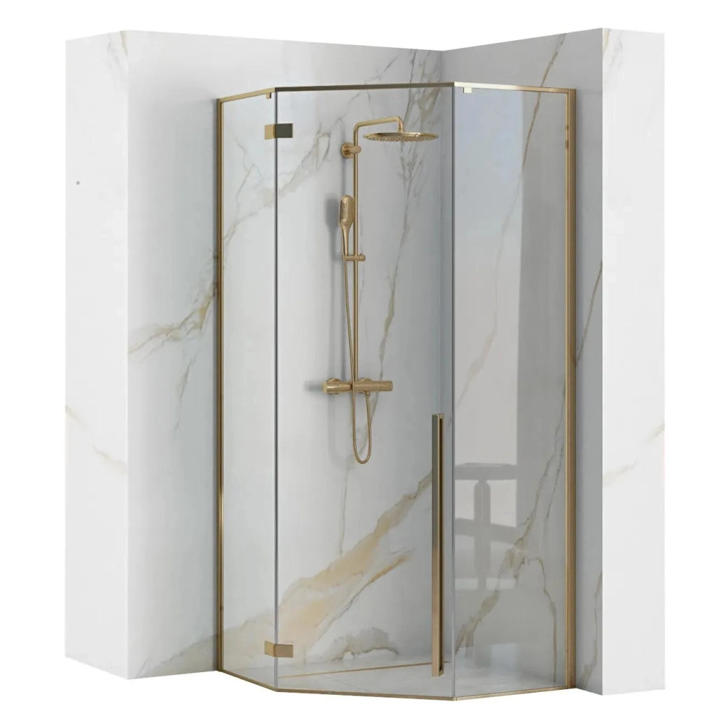 Cabina Doccia Diamond Gold 90x90 con piatto doccia Diamond