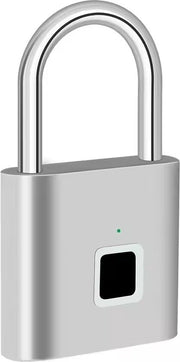 Chiusura a Vapore USB Ricaricabile con Rilevamento delle Impressioni Digitali del Dito - Chiusura a Goccia Resistente all'Acqua - Apertura Rapida in 0.2 Sec - Piastra di Protezione Portatile in Zinco - Modello in Zinco Zilver