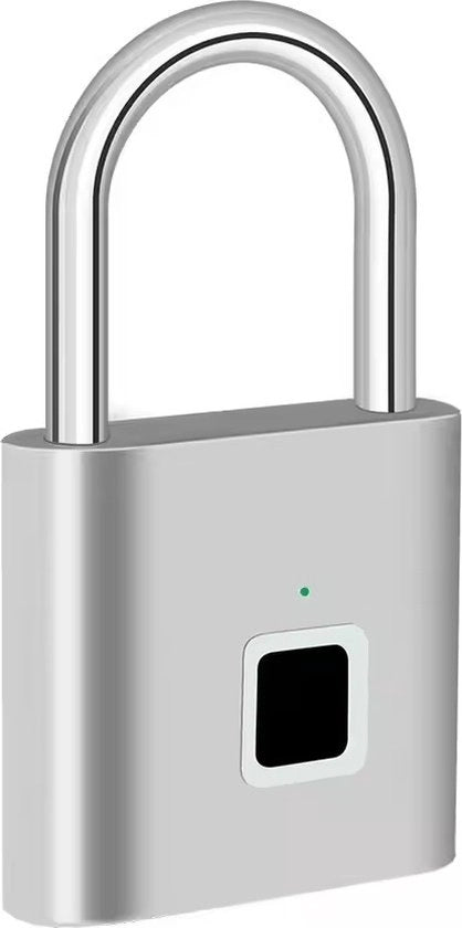 Chiusura a Vapore USB Ricaricabile con Rilevamento delle Impressioni Digitali del Dito - Chiusura a Goccia Resistente all'Acqua - Apertura Rapida in 0.2 Sec - Piastra di Protezione Portatile in Zinco - Modello in Zinco Zilver