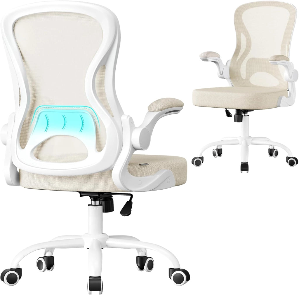 SONGMICS Sedia Ergonomica da Ufficio, Sedia Computer, Tessuto Rete a Doppio Strato, Braccioli Sollevabili, Supporto Lombare Adattabile, Poggiatesta Regolabile, per Studio, Nero Inchiostro OBN041B01