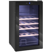 Cantinetta Frigorifero per Vino da 63L con Ripiani Regolabili per 16 Bottiglie e 25 Lattine 43x45x74 cm Nero