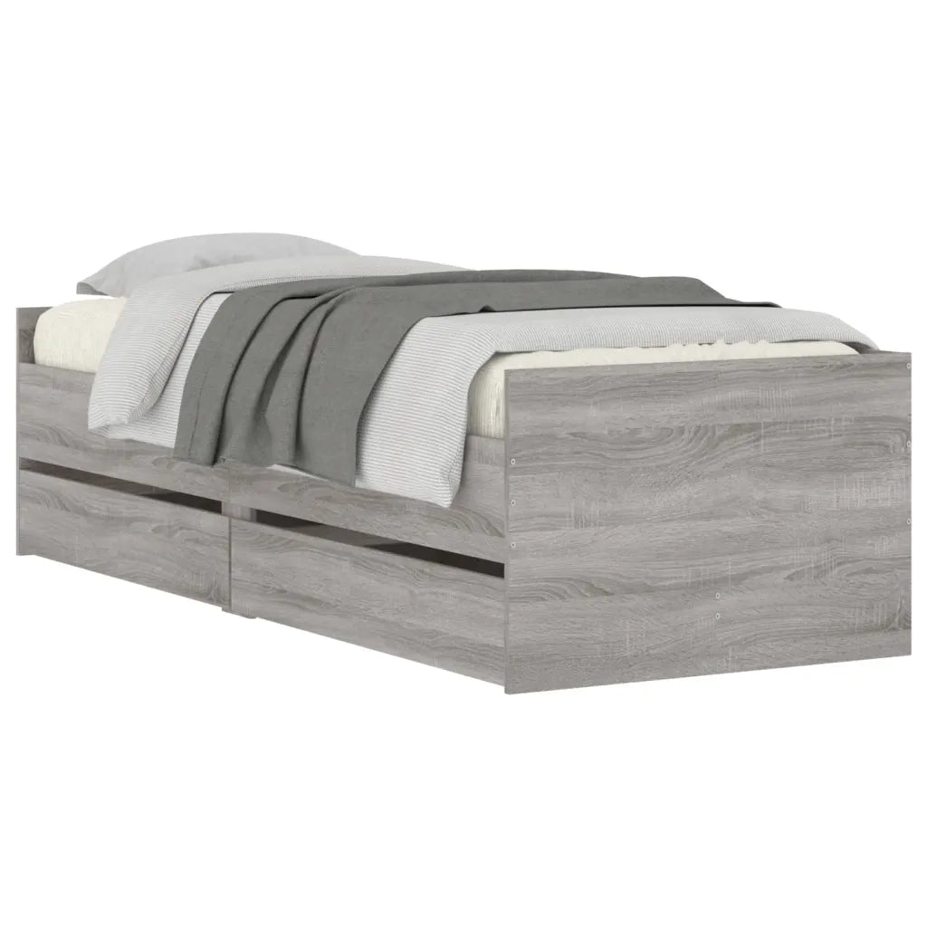 Giroletto con Cassetti Grigio Sonoma 90x190 cmcod mxl 133324