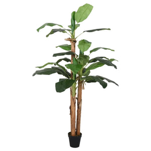 Albero di Banano Artificiale 22 Foglie 200 cm Verde 359003