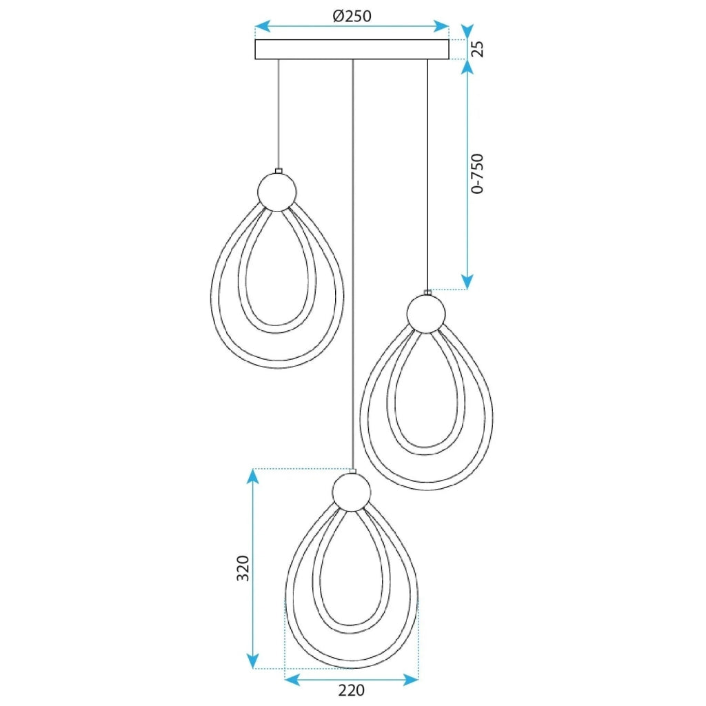 Lampada Led G022-3cpr Black