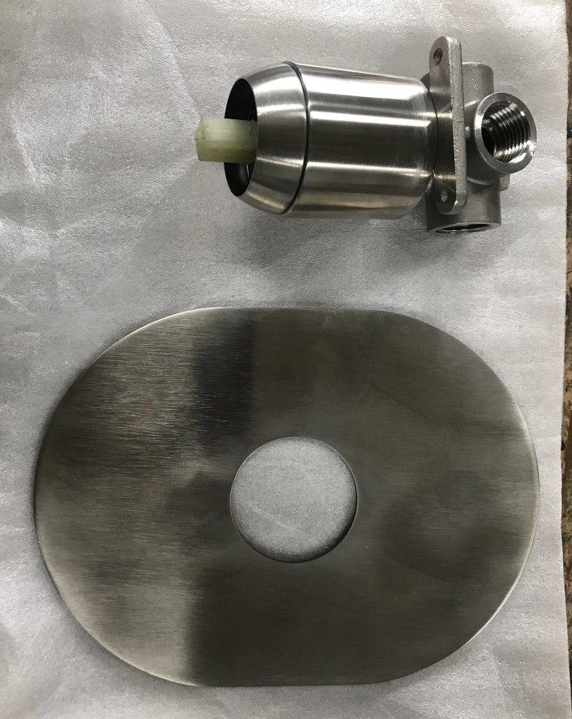 Miscelatore ad incasso, in acciaio inox, completo
