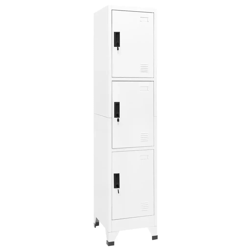 Armadietto con Serratura Bianco 38x45x180 cm in Acciaio cod mxl 50949