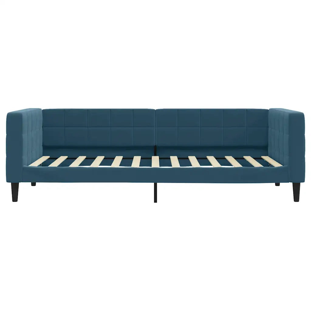 Divano Letto con Materasso Blu 90x200 cm in Velluto 3196666