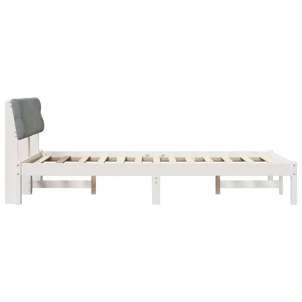Struttura del Letto Bianco e grigio chiaro 120 x 190 cm