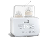 Scaldabiberon Doppio 9 in 1 con Sterilizzatore Controllo Preciso della Temperatura con Display LCD Mantiene in Caldo per 24 Ore Scongelamento e Scaldapappa Senza BPA Grownsy