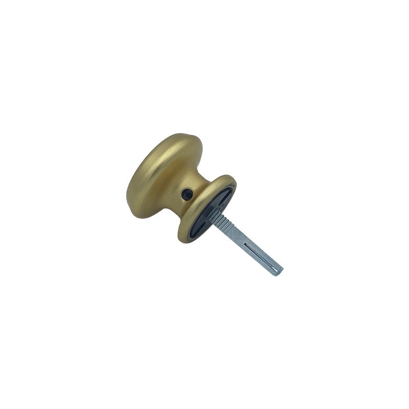 Maniglia su rosetta tonda SAGUATTI  221/60FQ in alluminio oro satinato