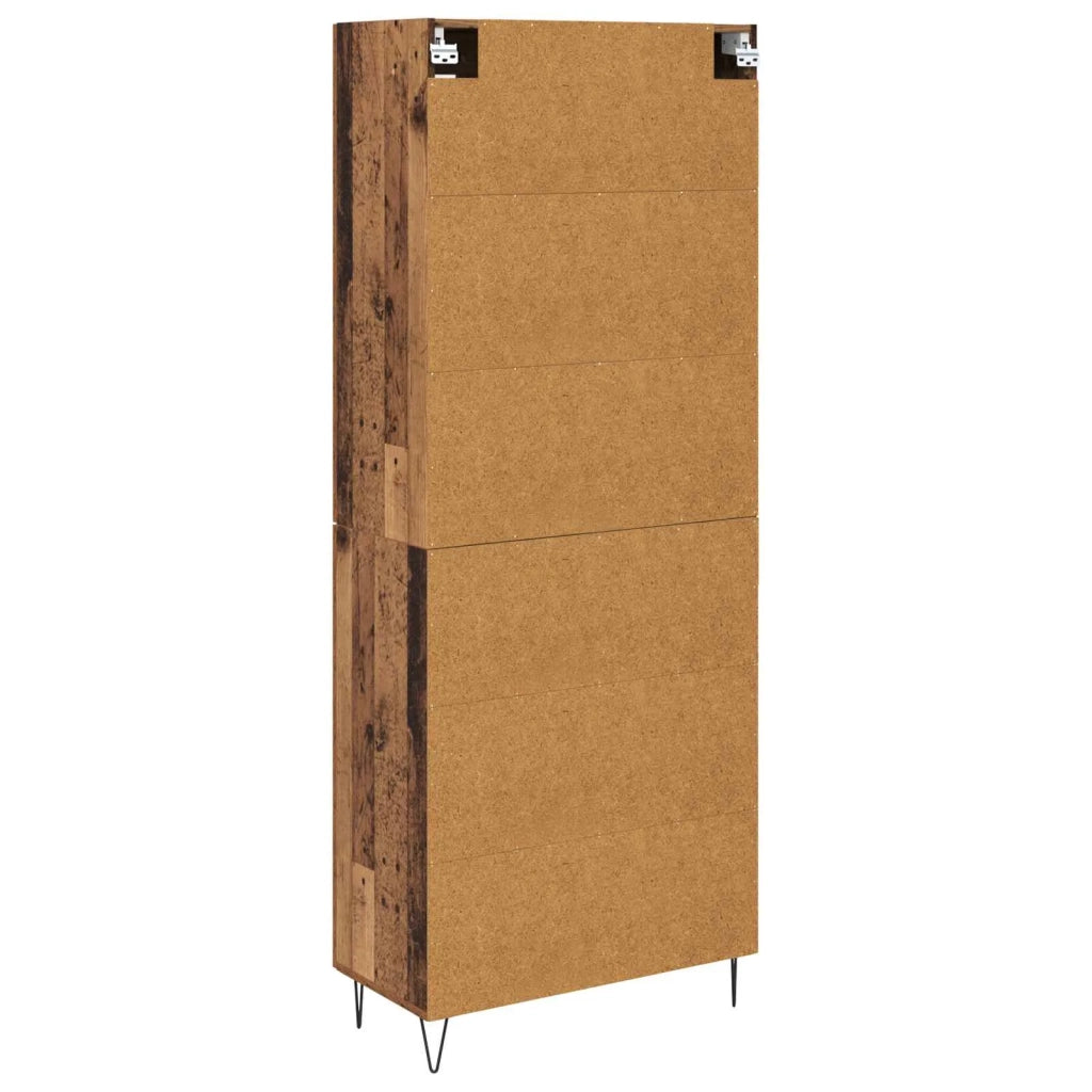 Credenza | Madia | Buffet da pranzo | Armadio da pranzo Legno vecchio 69,5 x 34 x 180 cm Legno multistrato