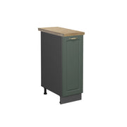 Armadio cucina dispensa alto Fame-Line Verde-oro rustico/Antracite 30 cm, PL Rovere Vicco