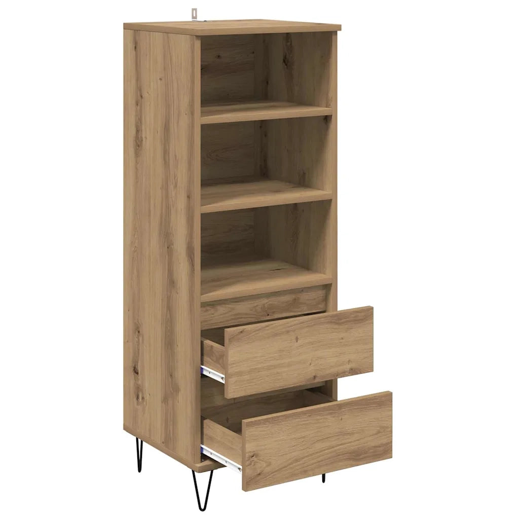 Credenza-Buffet-Armadio da cucina Rovere artigianale 40 x 36 x 110 cm Legno multistrato 894369